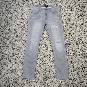 Paige Men’s Lennox Slim Fit Light Grey Stretch Jeans Size 33